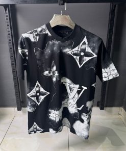 Louis V Black Watercolor T Shirt