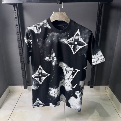 Louis V Black Watercolor T Shirt