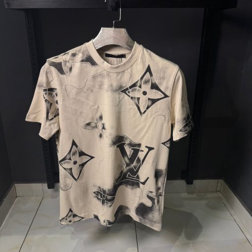 Louis V Cream Watercolor T Shirt