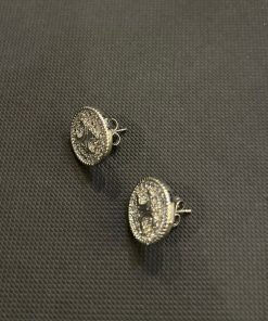 Alternative view of Celine Logo Silver Earrings