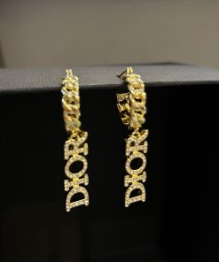 Alternative view of DR Chain Hoop Earrings