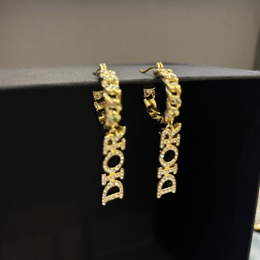 DR Chain Hoop Earrings