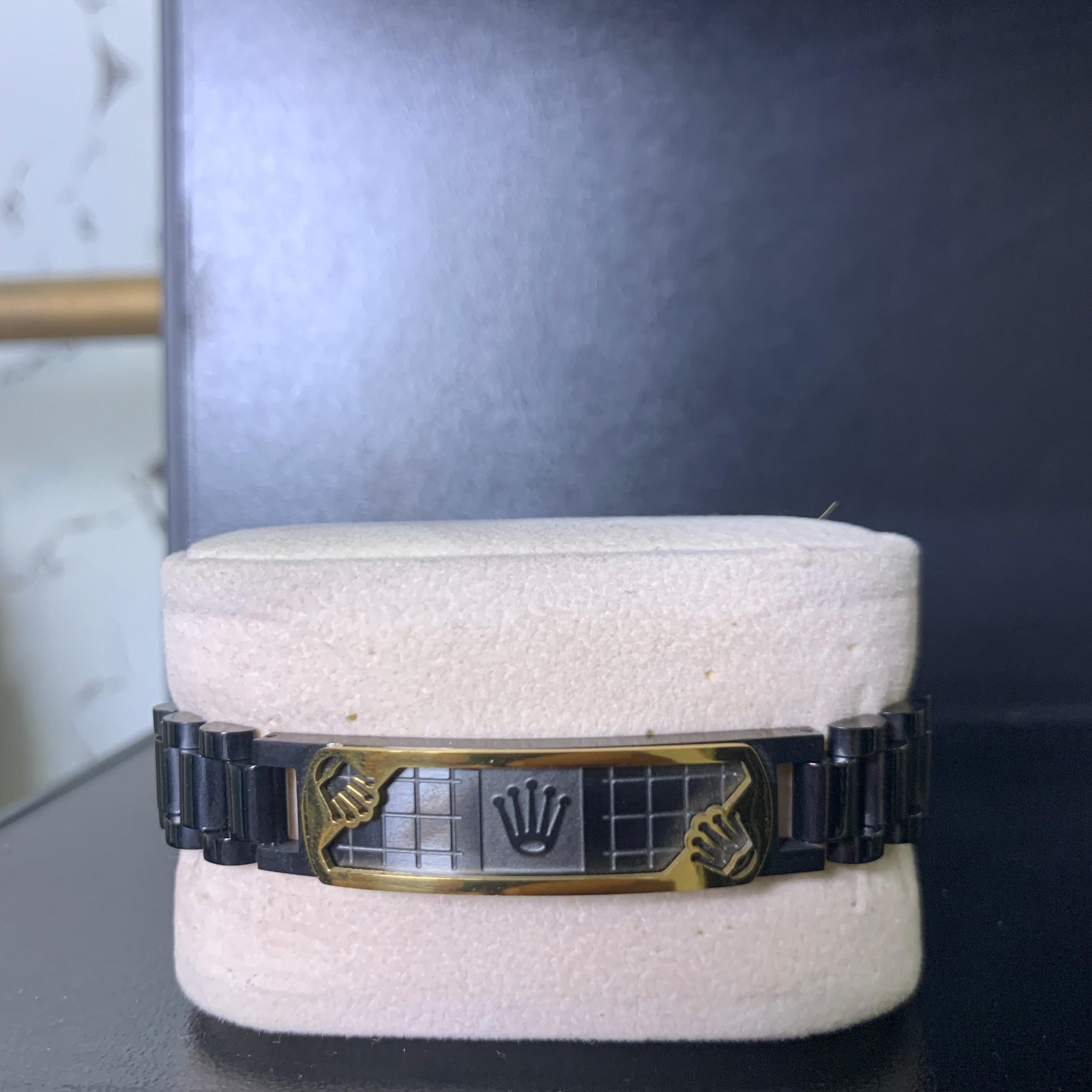 Rolex Black and Gold Bracelet