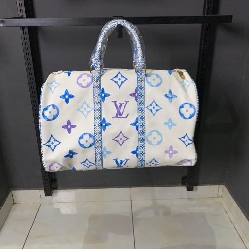 Louis V Blue Multi Monogram Travel Bag