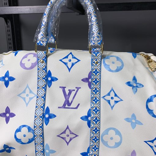 Louis V Blue Multi Monogram Travel Bag - Image 3