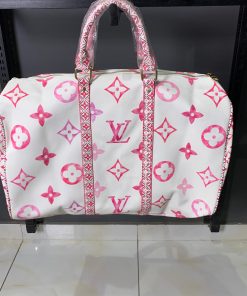 Louis V Pink Monogram Travel Bag