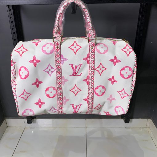 Louis V Pink Monogram Travel Bag