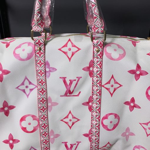 Louis V Pink Monogram Travel Bag - Image 3