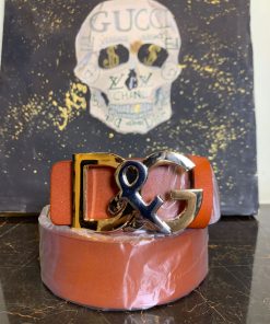 Alternative view of DG Red Leather Belt
