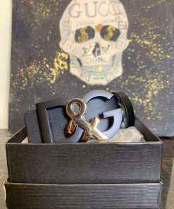 Alternative view of DG Black Leather Belt