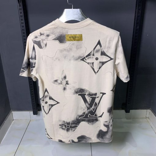 Louis V Cream Watercolor T Shirt - Image 2