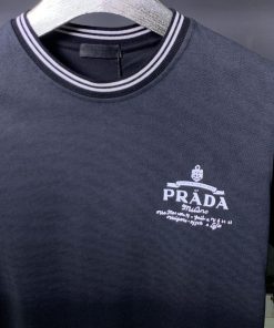 Alternative view of PD cotton knitted summer Tee black