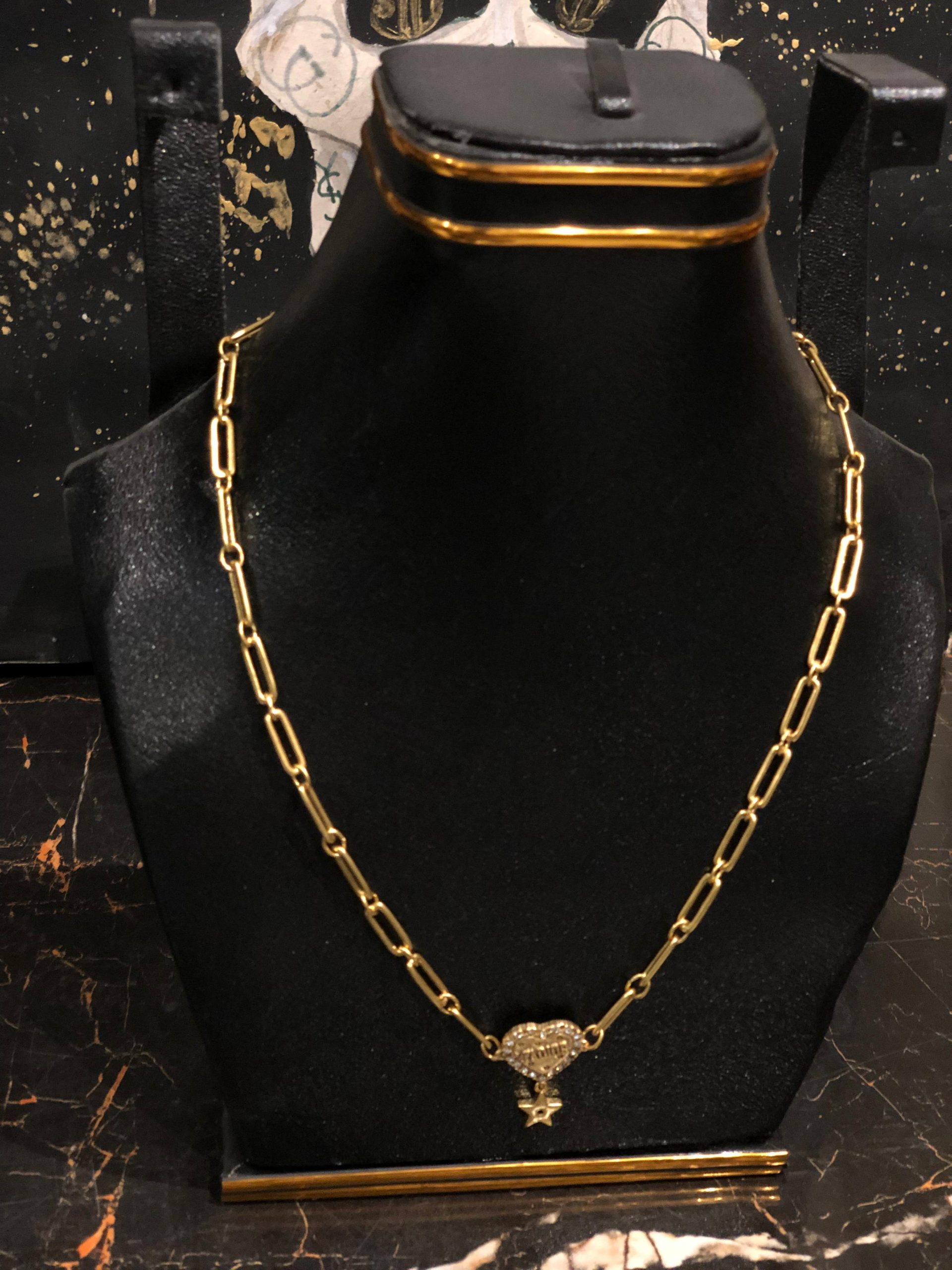 DR Heart Pendant Necklace - Image 2