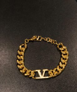 Alternative view of V Logo Gold Bracelet
