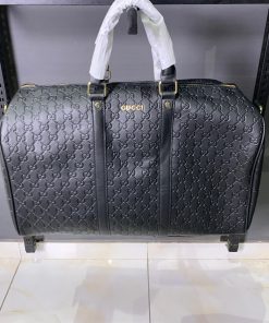 GC Black Embossed Monogram Travel Bag