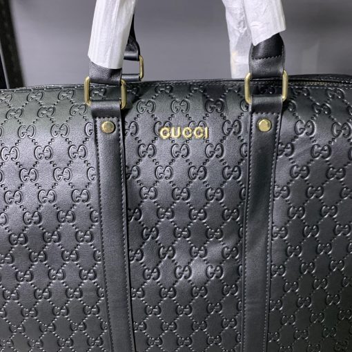GC Black Embossed Monogram Travel Bag - Image 2