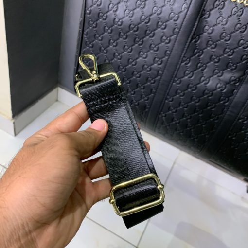 GC Black Embossed Monogram Travel Bag - Image 3
