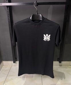 AR Logo Print Cotton T Shirt