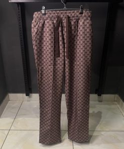 GC Monogram Jacquard Track Pants Brown