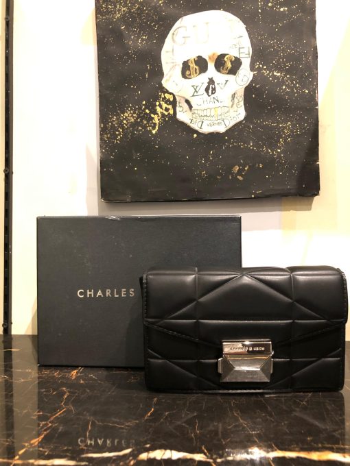 Charles and Keith Quilted Push Lock Clutch Bag - Image 2