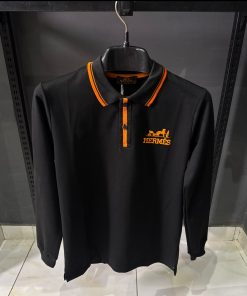 HRM Black Long Sleeve Polo Shirt