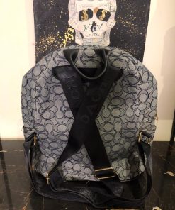 Alternative view of Coach Signature Backpack Monogram Gray