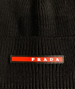 Alternative view of PD Linea Rossa Ribbed Knit Beanie Black