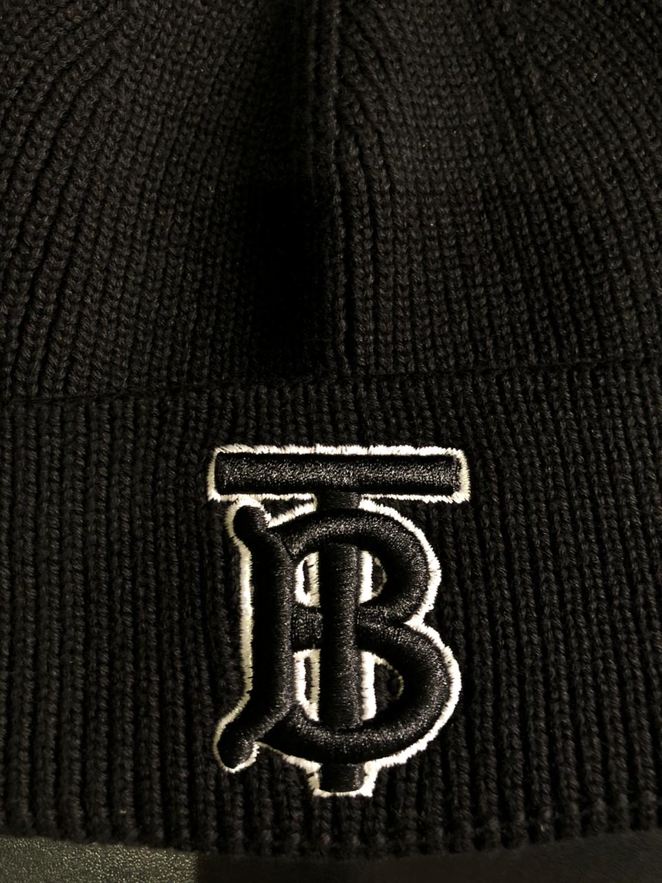 BR Monogram TB Logo Knit Beanie Black - Image 2