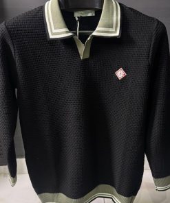 Alternative view of Casablanca Textured Knit Long Sleeve Polo Shirt