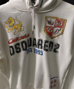 Alternative view of DSQ2 White Canada Crest Logo Hoodie