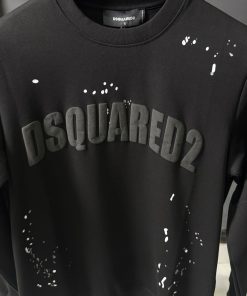 Alternative view of DSQ2 Black Logo Paint Splatter Sweatshirt