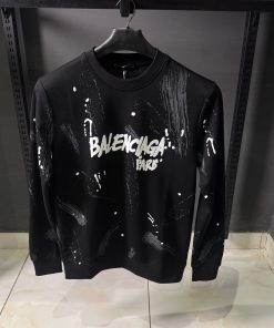 BB Black Logo Paint Splatter Crewneck Sweatshirt