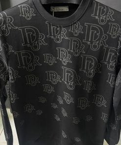 Alternative view of DR Black All Over Monogram Crewneck Sweatshirt
