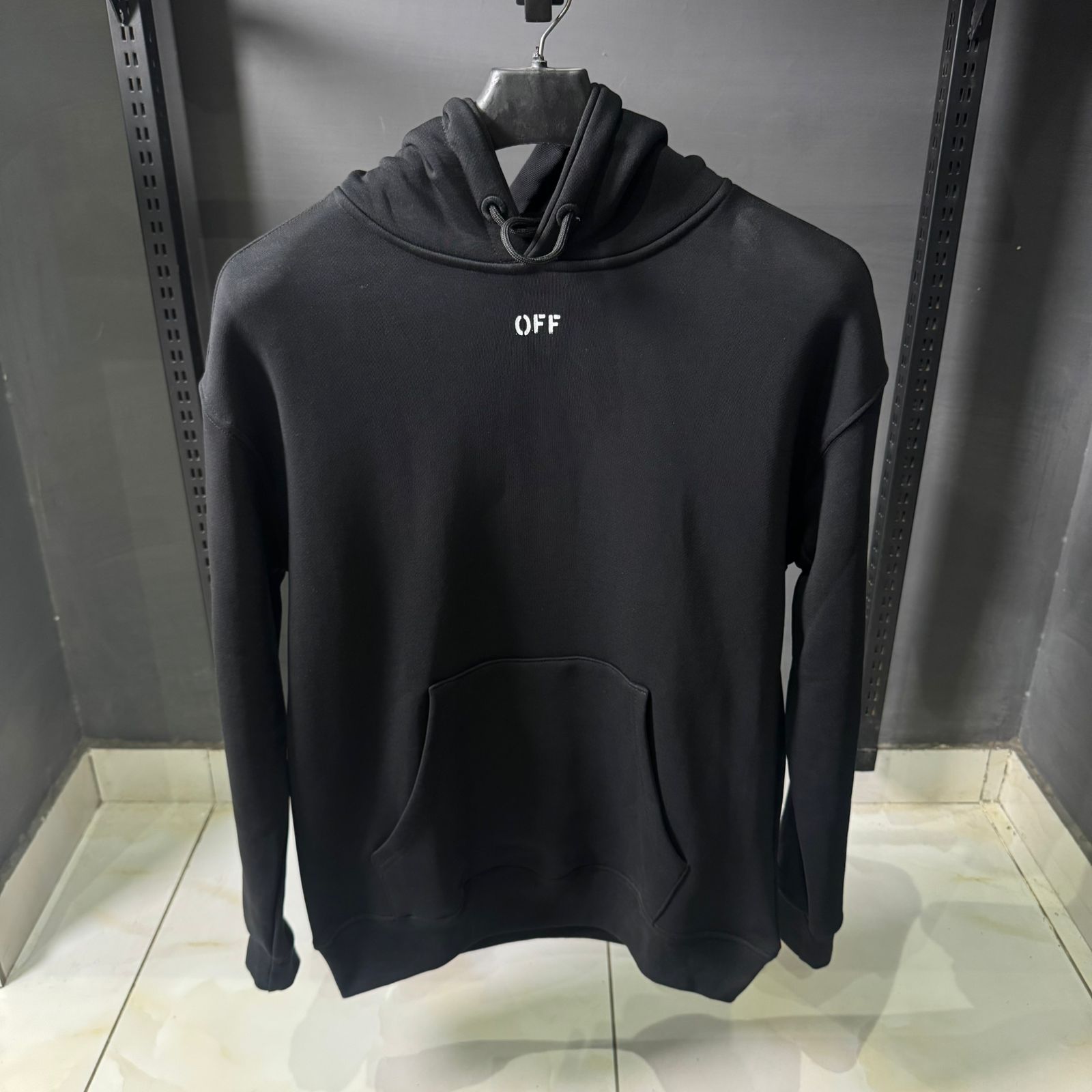 OFFW Black Minimalist Hoodie