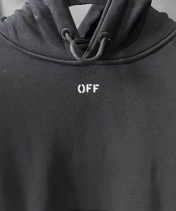Alternative view of OFFW Black Minimalist Hoodie