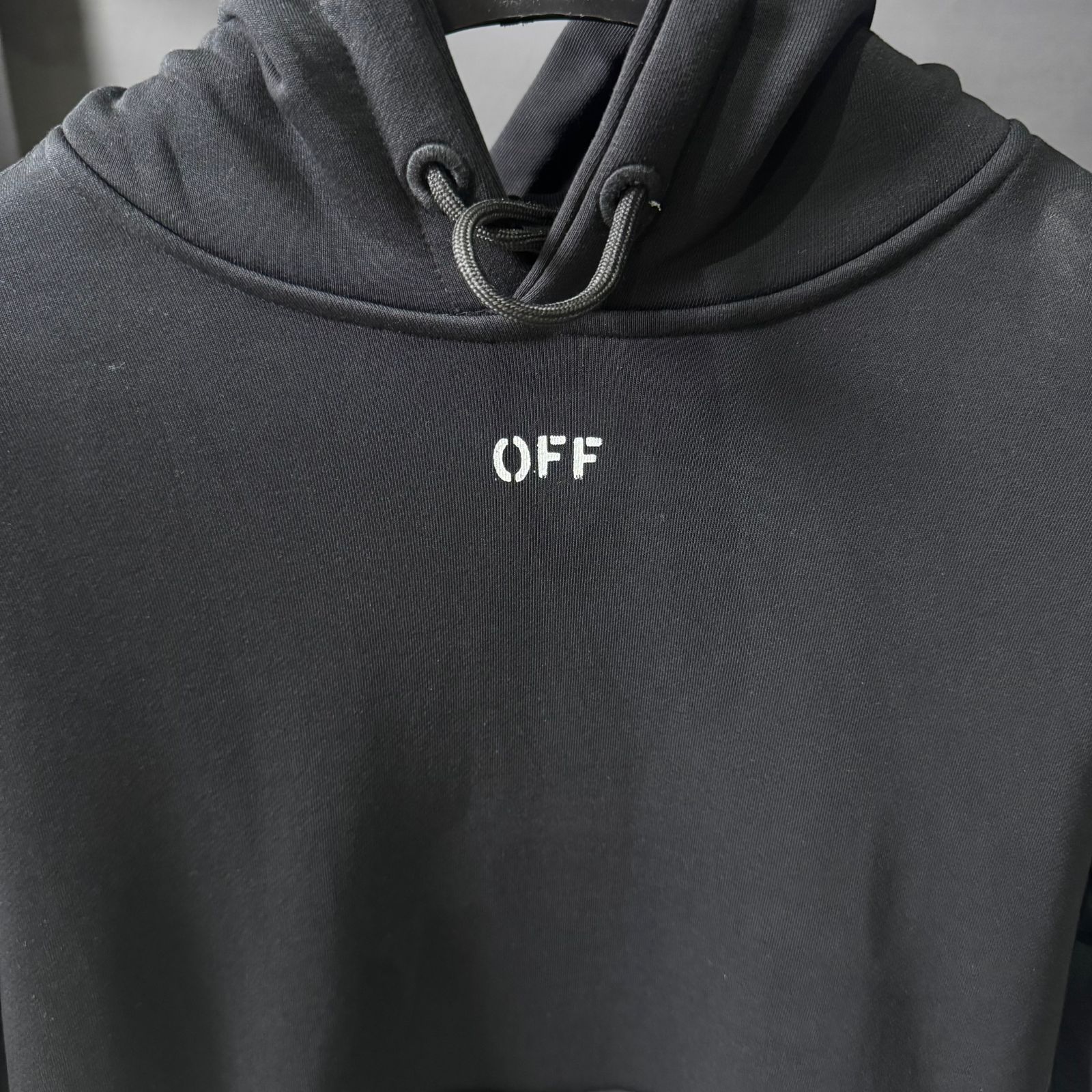 OFFW Black Minimalist Hoodie - Image 2