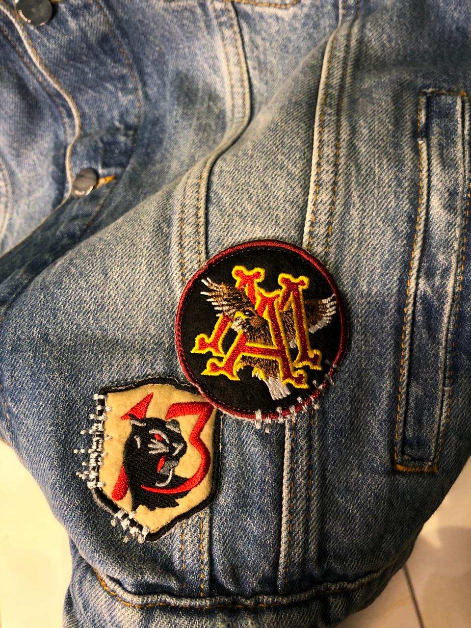 AR Blue Denim Patch Jacket - Image 5