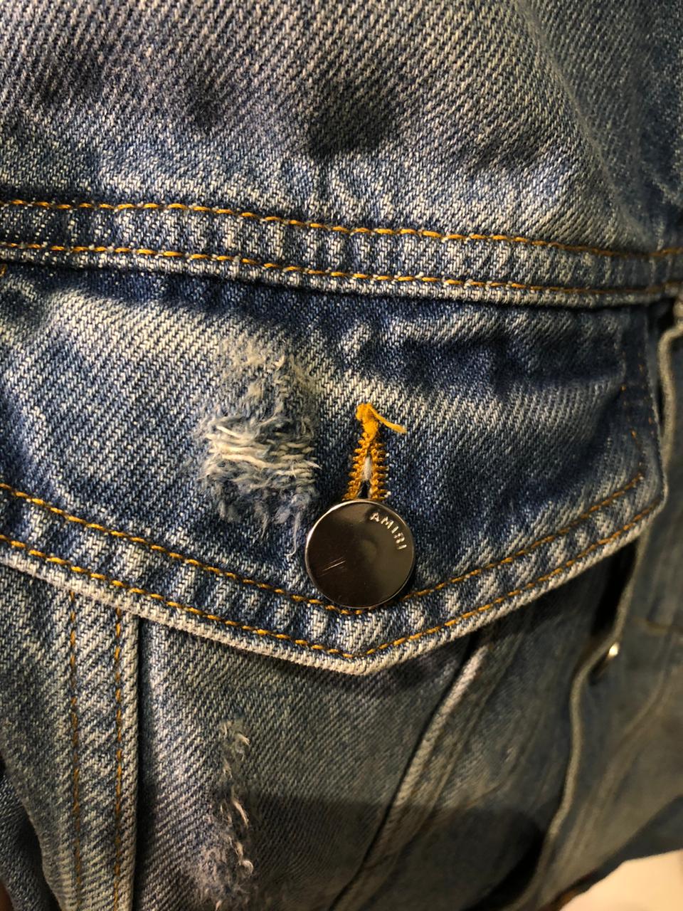 AR Blue Denim Patch Jacket - Image 4