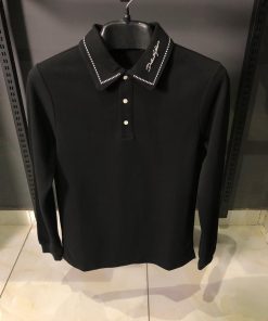 Alternative view of DG Signature Collar Long Sleeve Polo