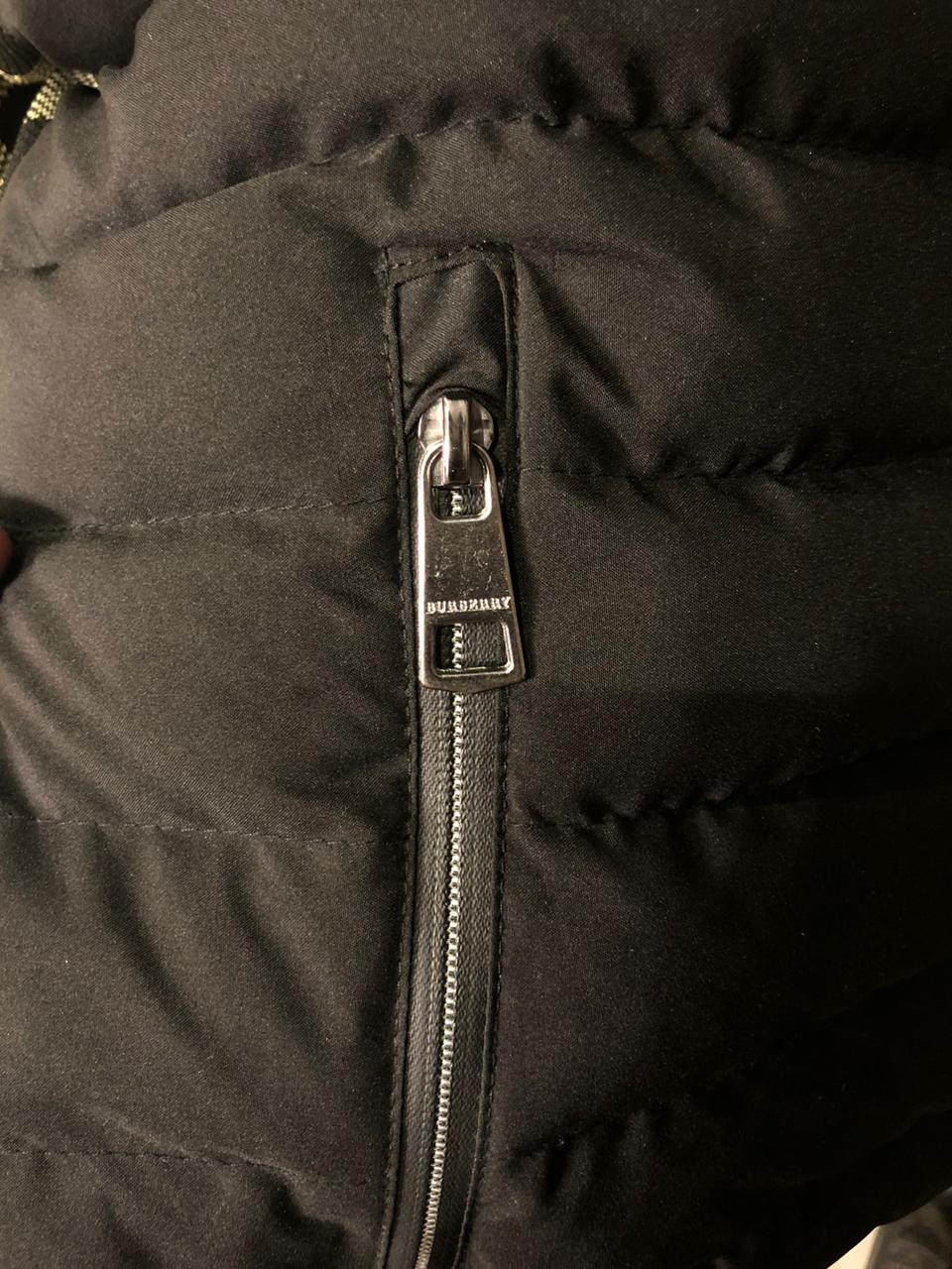 BR Style Check Sleeve Quilted Puffer Jacket - Image 5