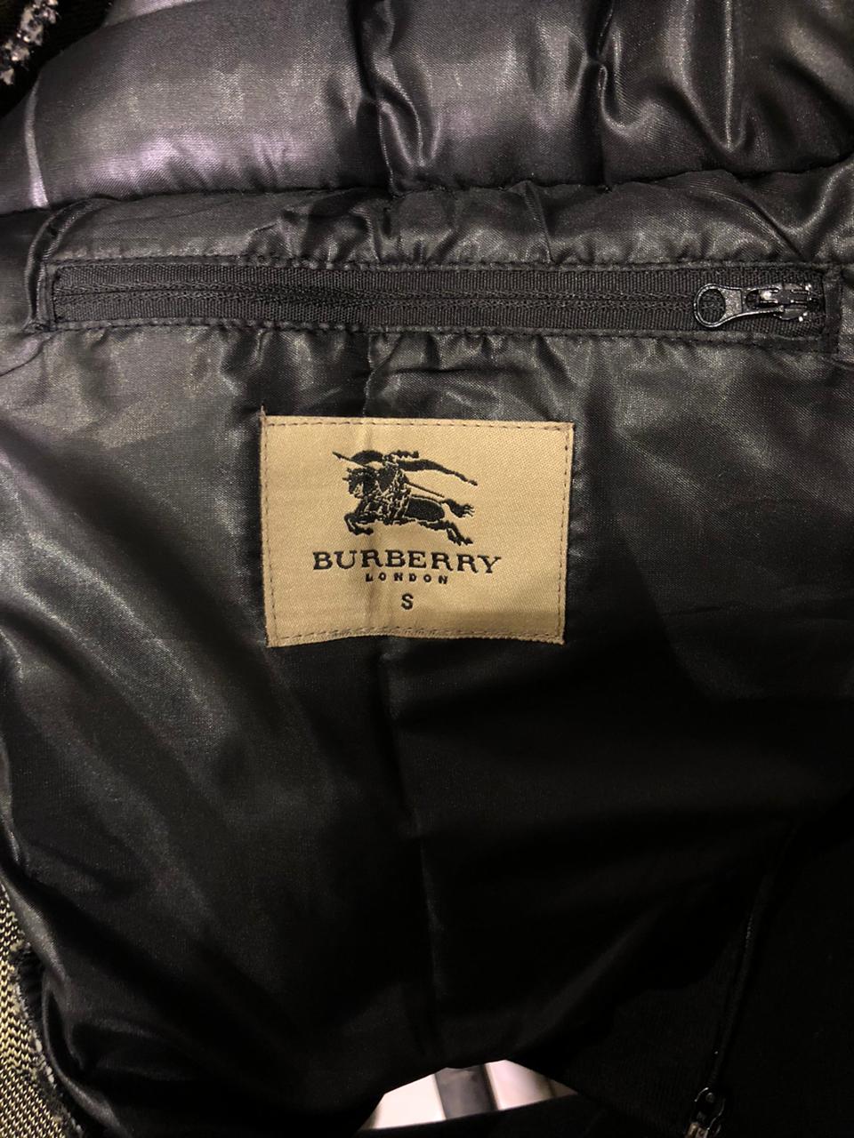 BR Style Check Sleeve Quilted Puffer Jacket - Image 6