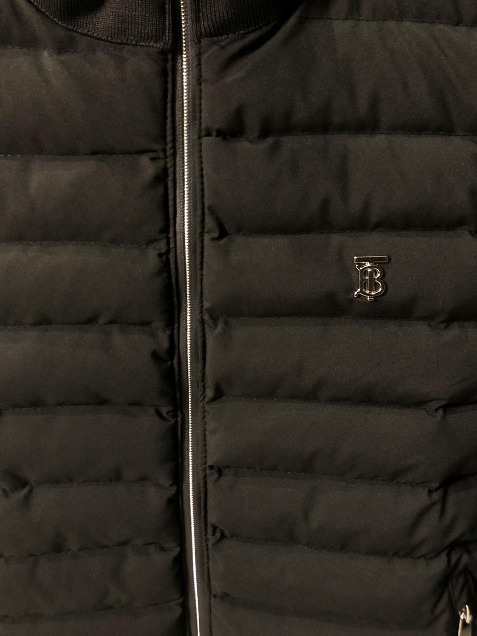 BR Style Check Sleeve Quilted Puffer Jacket - Image 2