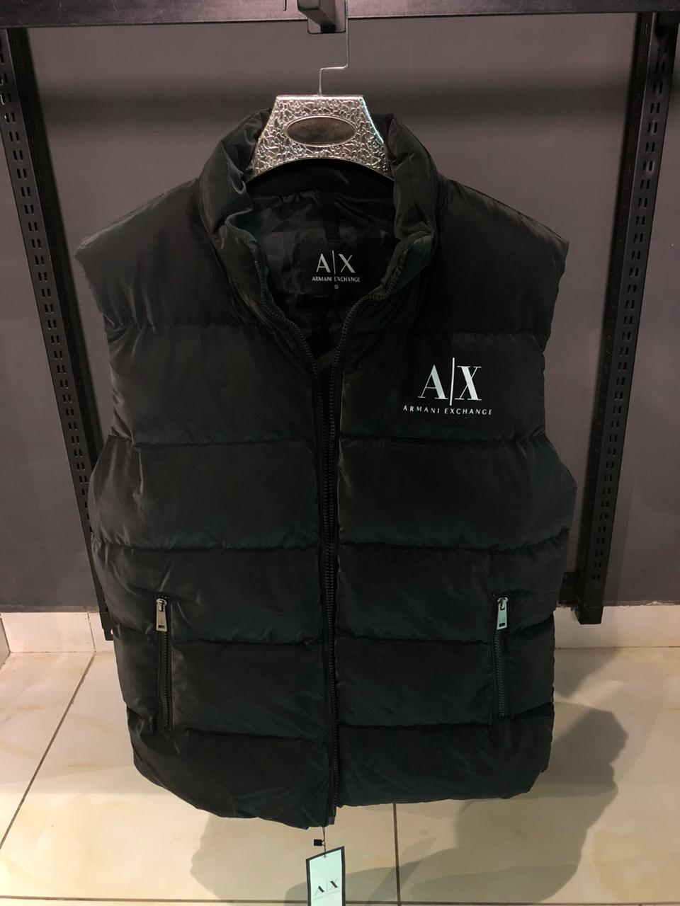 AR Exchange Black Puffer Sleeveless Vest - Image 2