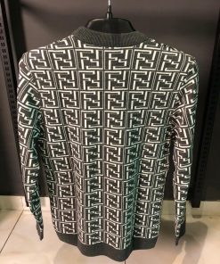 Alternative view of FF Monogram Knit Sweater Black and Grey