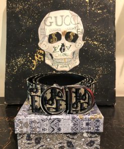 DR CD Silver Oblique Jacquard Belt