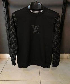 Louis V Monogram Sleeve Sweatshirt with Tonal LV Pattern