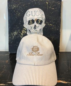 LP Inspired Seersucker Baseball Bright Brown Cap