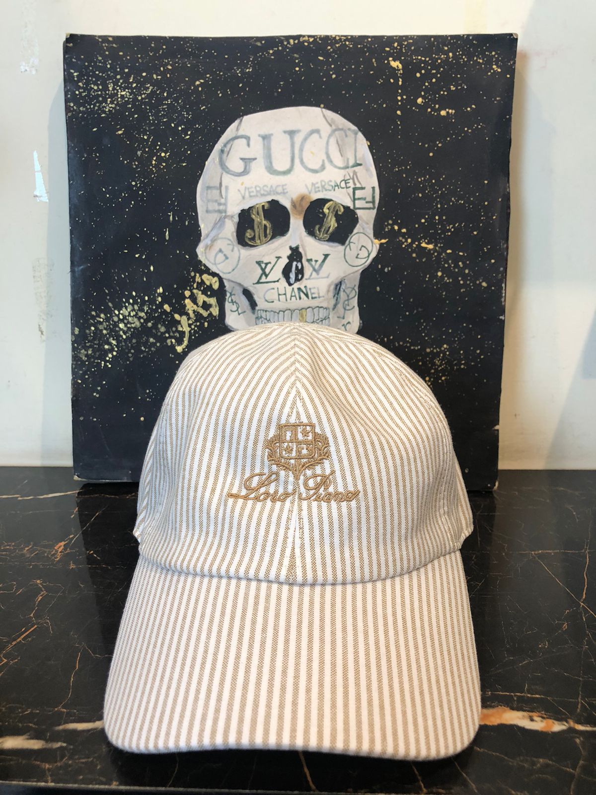 LP Inspired Seersucker Baseball Bright Brown Cap