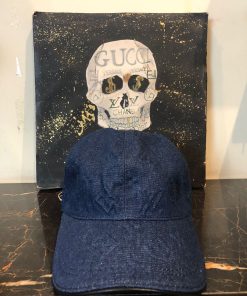 Louis V Embossed Denim Dark Blue Cap
