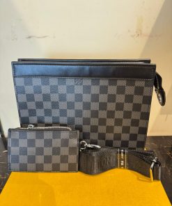 Alternative view of Louis V Damier Graphite Pochette MM